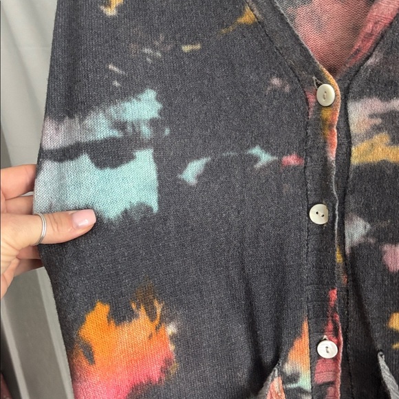 BRODIE SUPERNOVA OVERSIZED CARDIGAN IN ORGANIC WHITE/SUPER NOVA PRINT - Picture 7 of 9